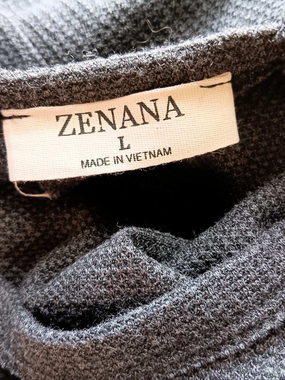 Zenana Charcoal Short Sleeve Knit Long Tunic Top Size Large, Slouchy Dark Gray - Picture 4 of 5